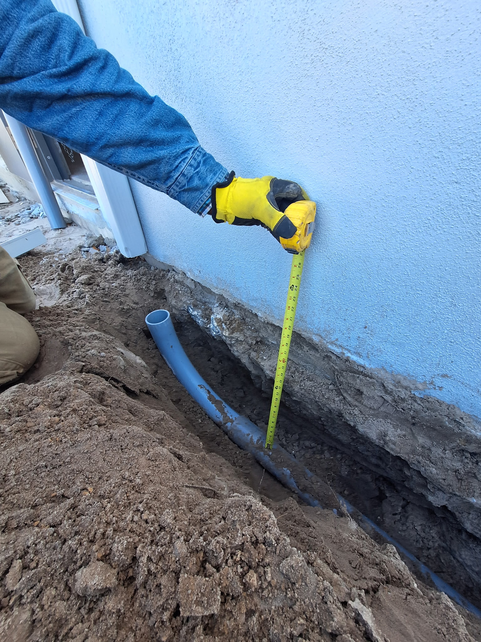 Trenching new conduit run