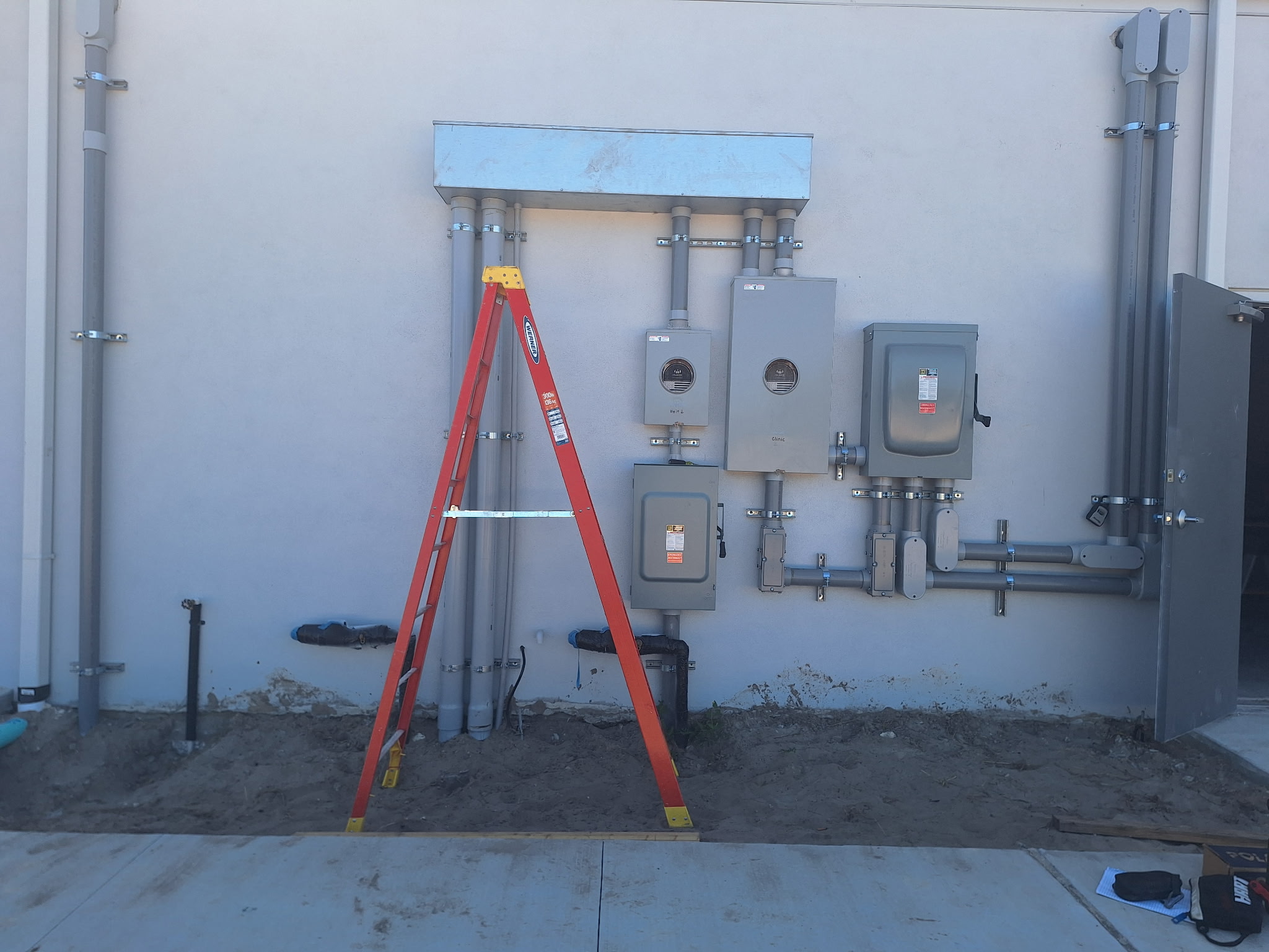 Commercial service entrance install