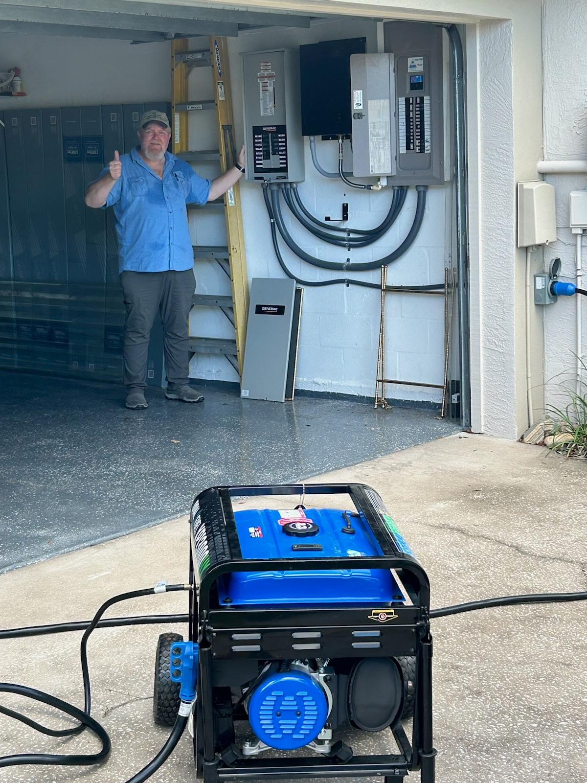 Simon Dodd on a generator install